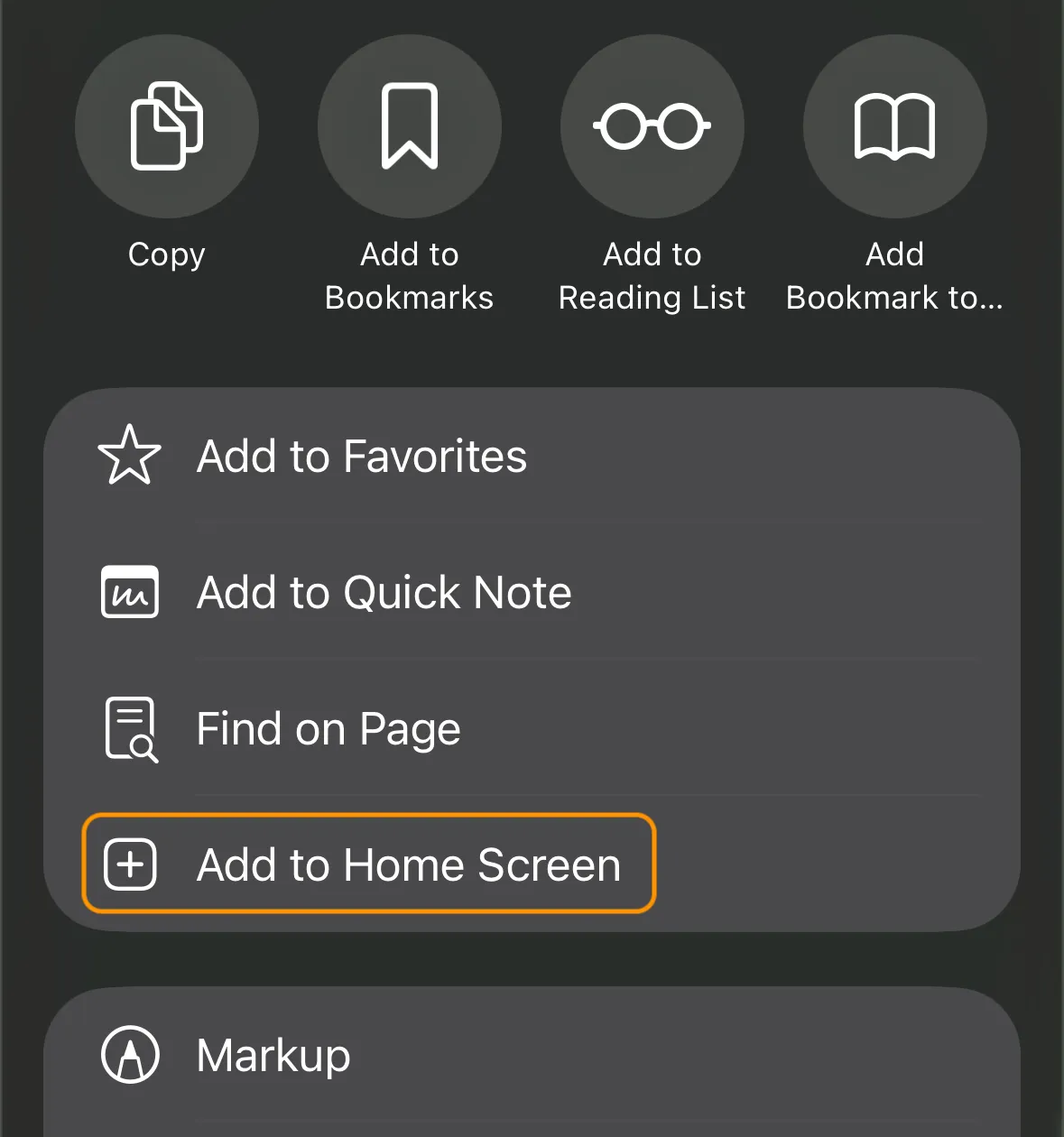 Add to your homescreen on iOS